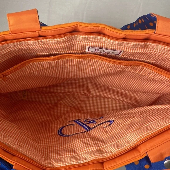 Orange spring time Belva tote bag - Picture 3 of 5